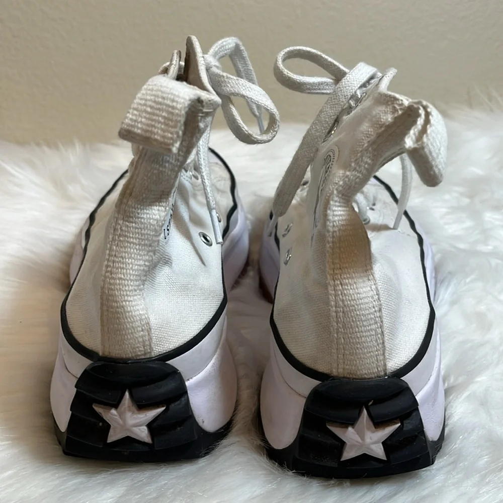 Converse White Run Star Hike Hi Platform Sneakers - Picture 11 of 16